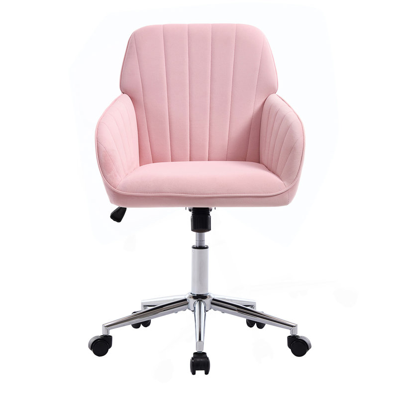 Adjustable Office Chair, Armchair, Swivel Chair With Metal Base, Gray, Silver