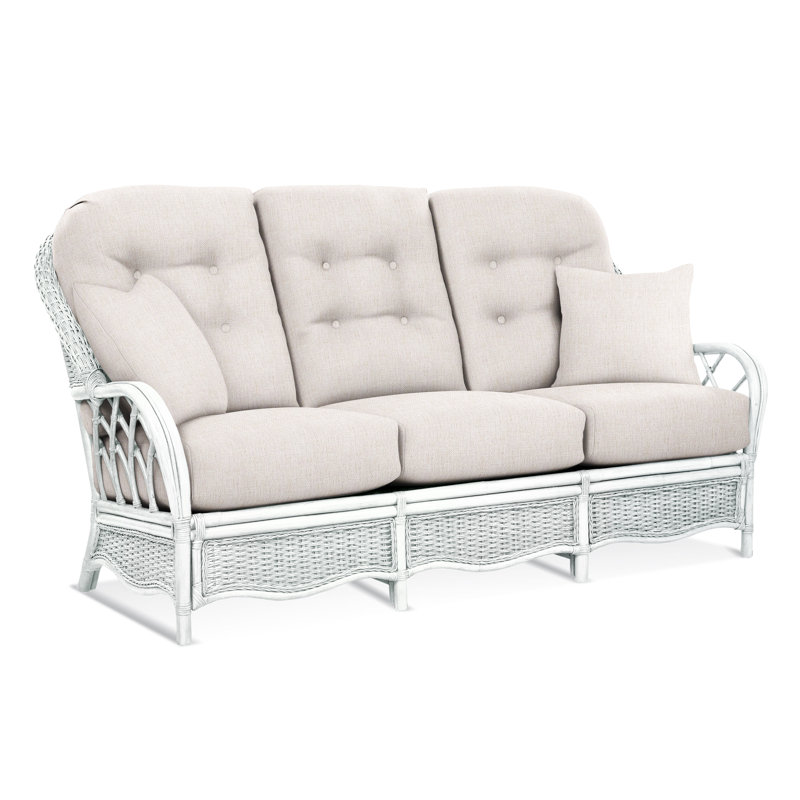 Everglade Upholstered 76'' Sofa, White Sugar Performance; 0863-91, Frost White