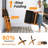 2PCS Patio Fir Wood Folding Armless Chair-92041324