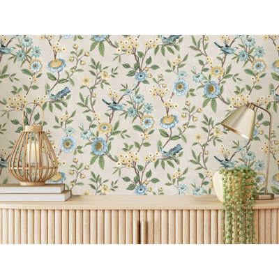 Elspeth Floral Trail Wallpaper