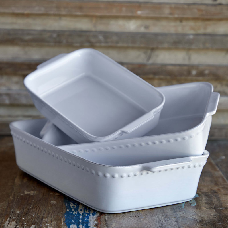 Pearl Rectangle Stoneware Baker