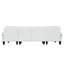 Canapé moderne en velours granulé de 112 po x 56 po, canapé en U avec siège et canapé-lit à 6 places avec méridienne double-937708472
