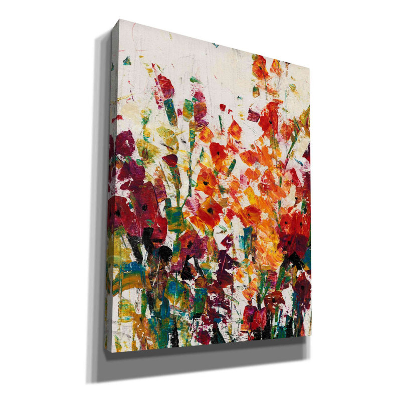 «Wildflowers Blooming II» par Tim O'toole, art mural sur toile, H 16 po x l 12 po x P 0,75 po