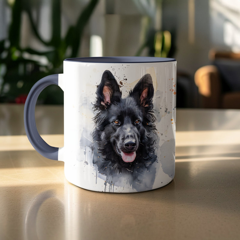 Ceramic Coffee Mug, 2, Navy
