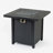 28-Inch Iron Square Propane Fire Pit Table