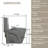 One Piece Toilet, 1.1/1.60 GPF Dual-Flush，Water-Saving Elongated Comfort Height Floor Mounted, Soft Close 1000 Gram Map Flushing Score Toilet, Light Grey 24T01-LG-121607064