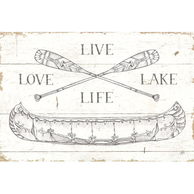 Lake Sketches III 1 Piece Wrapped Canvas Wall Art
