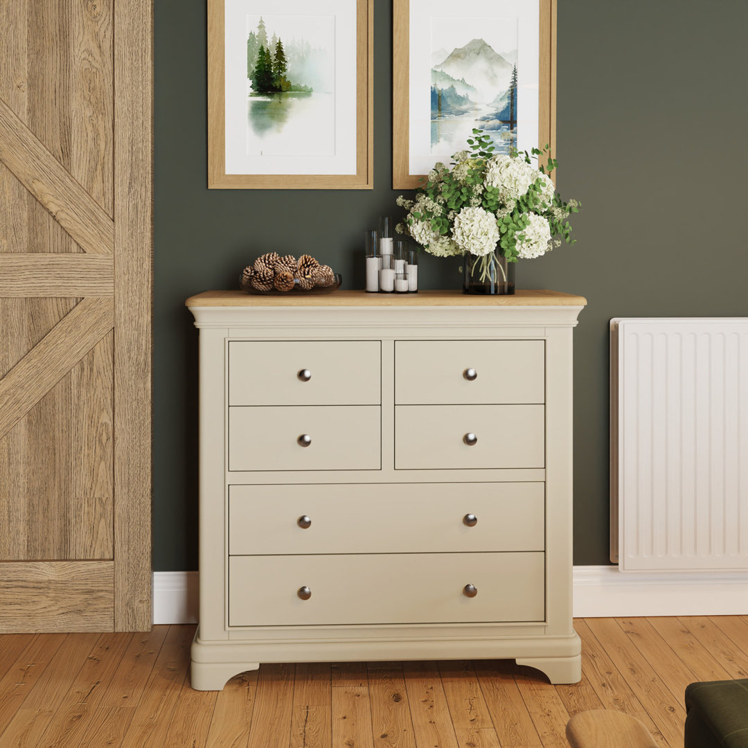 Joulon 6 Drawer Chest of Drawers. 4 + 2 Configuration. Fully Assembled.