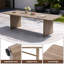 Ensemble repas pour 6 personnes avec 1 table à lattes rectangulaire et 6 fauteuils-132487610