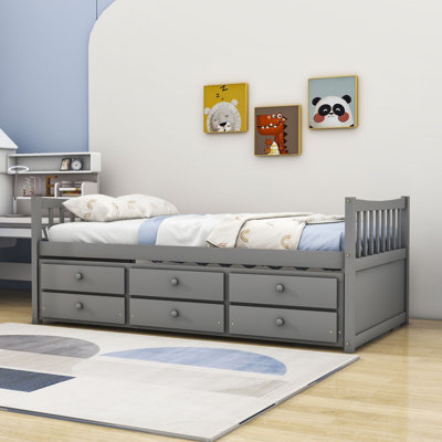 Marlar 3 Drawers Wooden Daybed with Trundle
