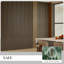Paquet de 4 panneaux muraux à lattes en bois noisette 95 po x 8 po, panneaux de fibres à densité moyenne insonorisants et insonorisants en polyester pour plafond intérieur