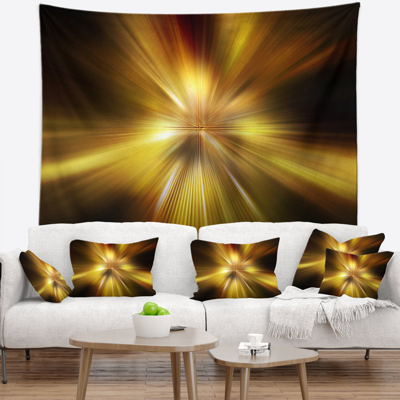 Tapisserie abstraite à explosion abstraite, H 50 po x l 60 po
