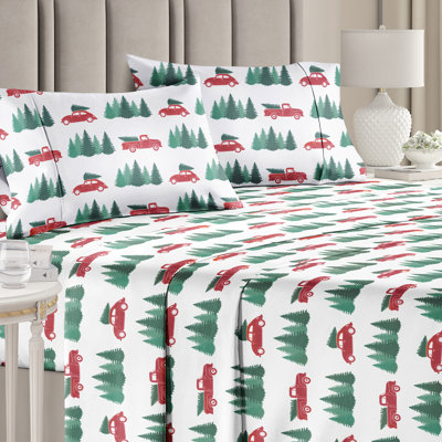 Ensemble de draps de Noël, literie festive, doux et confortable, draps sans plis