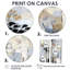 «White and Black Birch Trees Forest Panorama - Birch Wall Decor, White Nature», art mural encadré 2 pièces-551981061-551981066-551981067