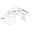 Cream-Style Modern Desk with Iron Legs-1131431987