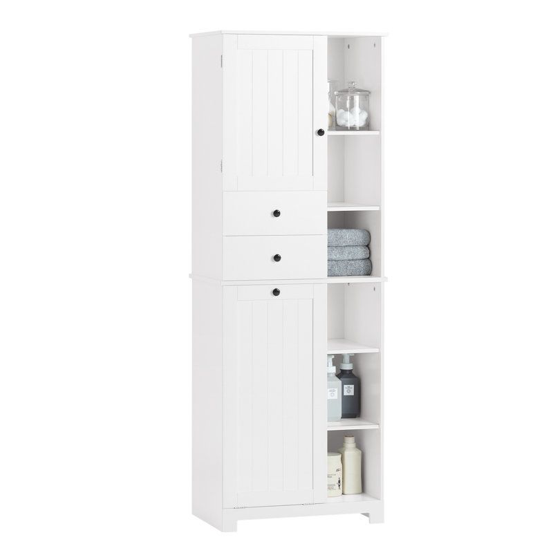 Floor Mounted Bathroom Cabinet, White