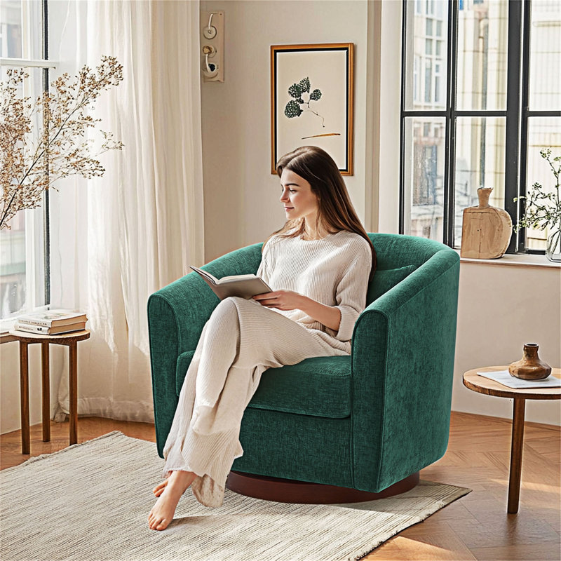 Fauteuil d'appoint pivotant rembourré
