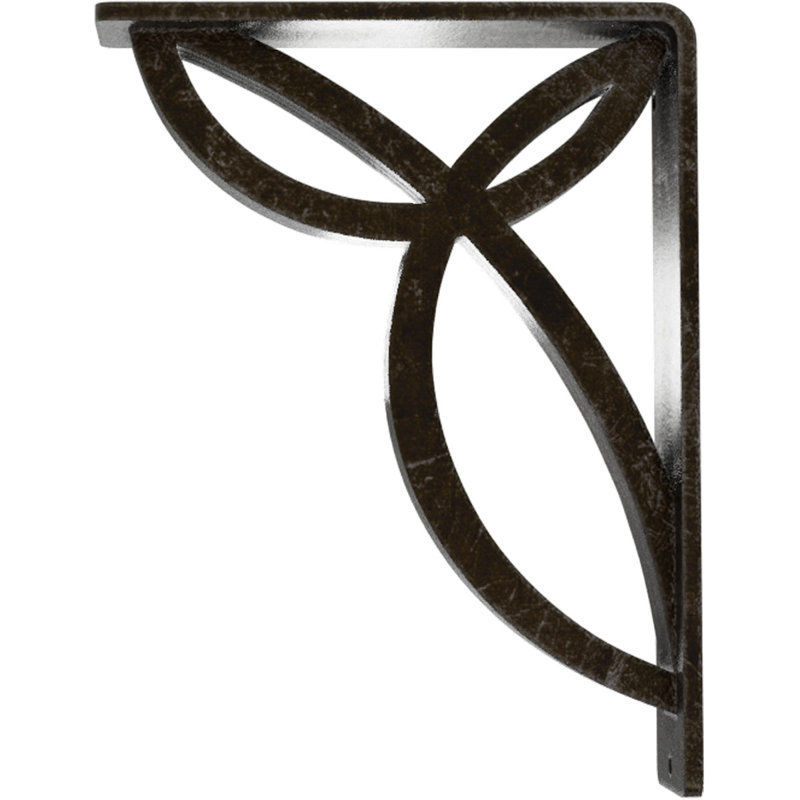 Support en fer forgé Versailles, Argenté antique chaleureux, H 8 po x l 2 po x P 5,5 po