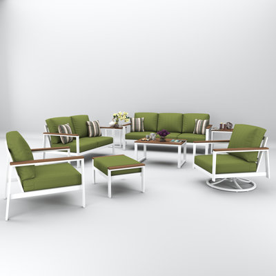 Townsend 7 Person Seating Group With Sunbrella Cushions by Birch Lane