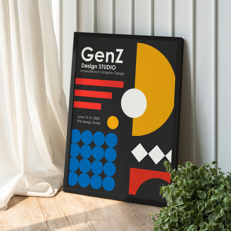 Z Studio Bauhaus, affiche Mid Mid Modern, Structure noire