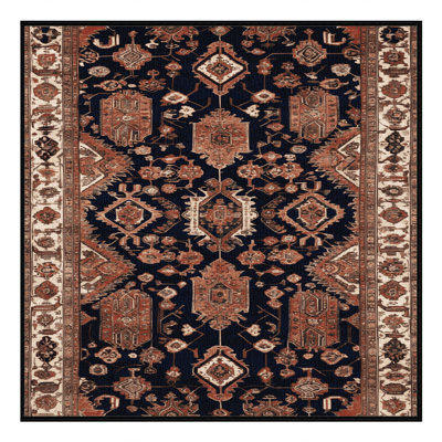 Tapis brun lavable à la machine