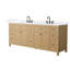Pendry 84" Freestanding Double Bathroom Vanity with Cultured Marble Top-1612095352