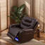 Fauteuil inclinable électrique en cuir 39,5 po avec lumière DEL et port USB - Fauteuil électrique réglable