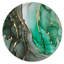 Turquoise et gris, art abstrait fluide de luxe I - art mural moderne en métal-68853752