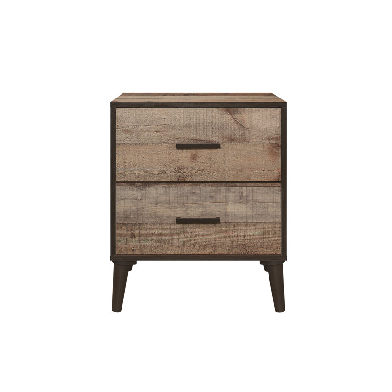 55.12cm W Solid + Manufactured Wood Bedside Table