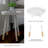 2-Tone Tray Top Round End Table, White-357658347