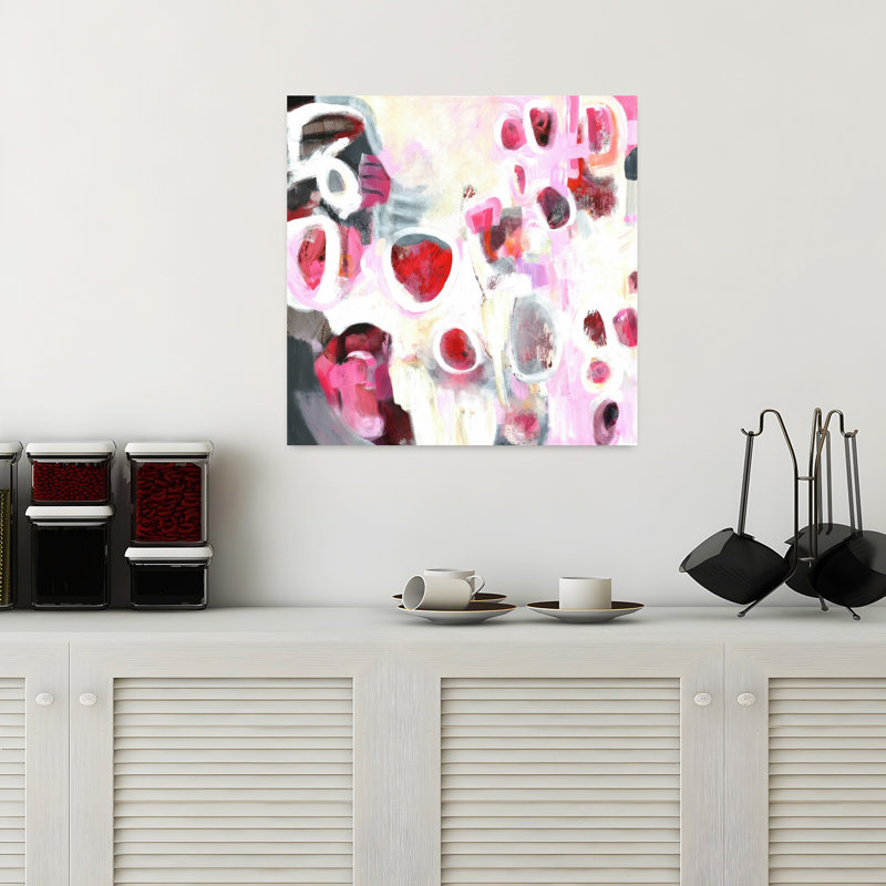 Biscuits et crème, art contemporain abstrait, H 18 po x l 18 po