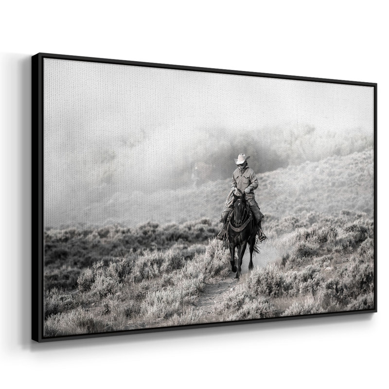 Cowboy, reproduction d'art sur toile, Noir, H 27 po x l 41 po x P 2 po