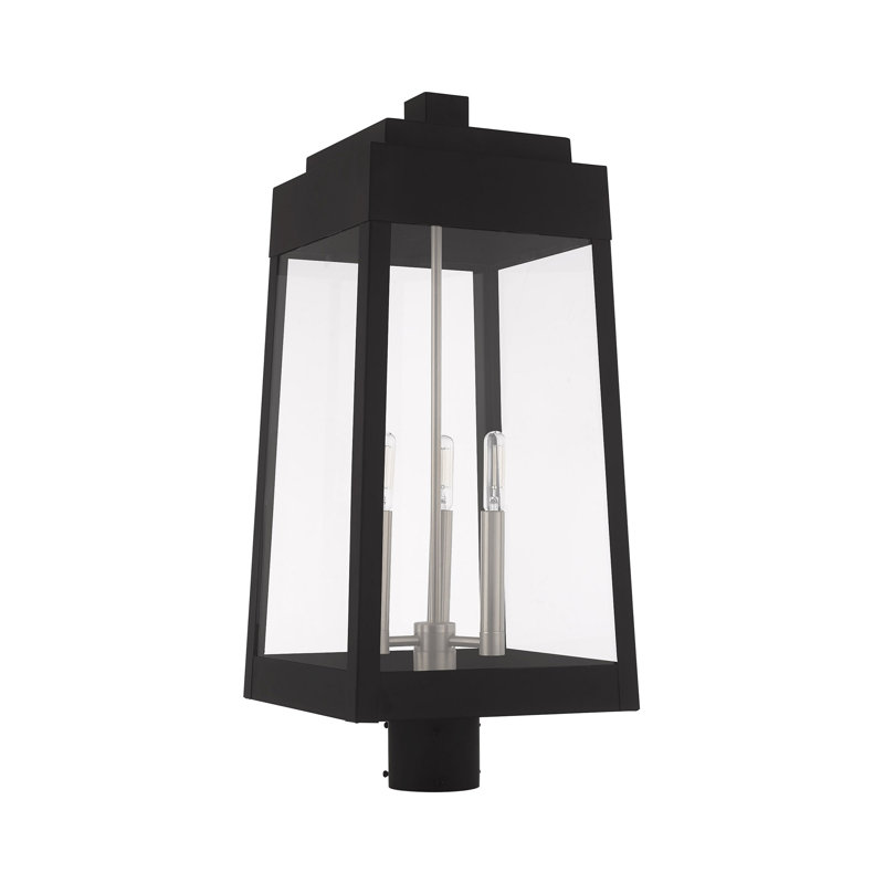 Tête de lanterne câblée 1 lumière Antionetta, Noir, H 24,75 po x l 10,5 po x P 10,5 po