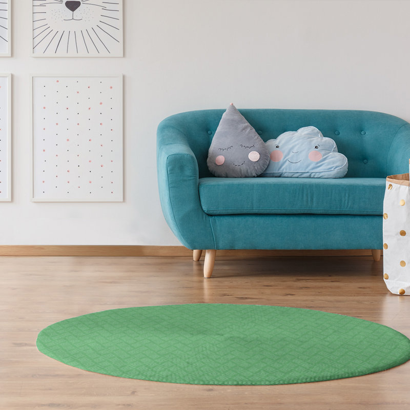 Tapis de la surface verte de labyrinthe carré, Rond 5 pi