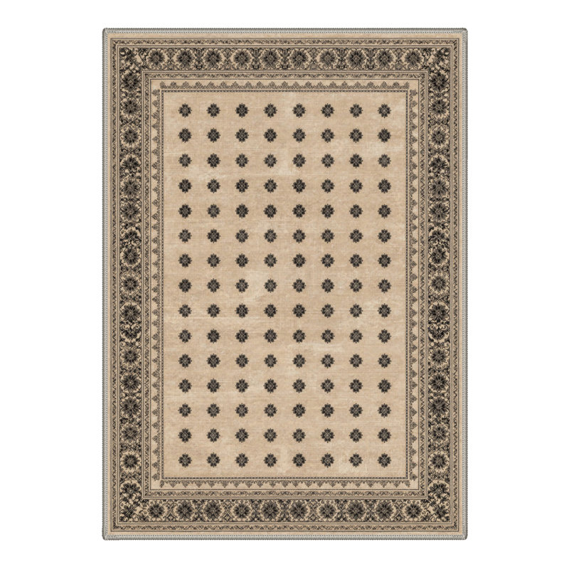 Tapis beige / brun Aldovin Novara Boho, Rectangulaire 8 pi x 10 pi
