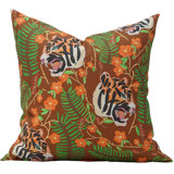 Pradesh Tiger Cotton/Linen Pillow Cover