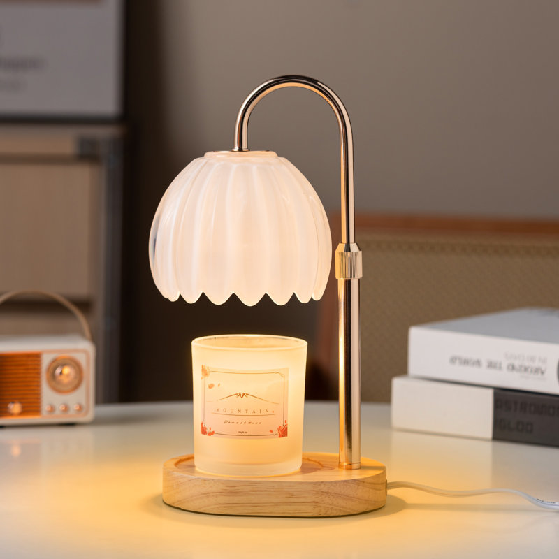 Lampe à bougie avec gradateur réglable en hauteur pour la maison, Blanc