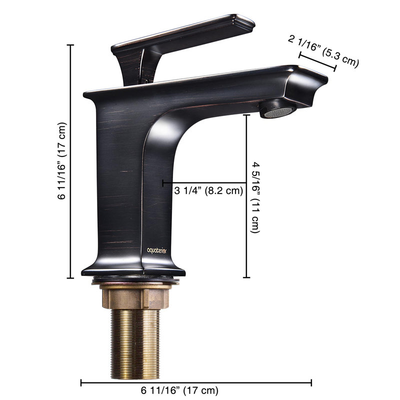 Aquaterior Vessel Sink Faucet Single Handle Bathroom Faucet, Oil Rubbed Bronze