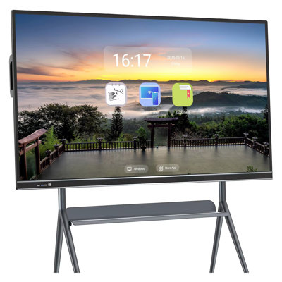 Tableau blanc interactif tout-en-un 75 pouces JYXCN Smart Board avec système double et partage de nuage - parfait pour la salle de classe, le bureau et les présentations? (Comprend un support mural)
