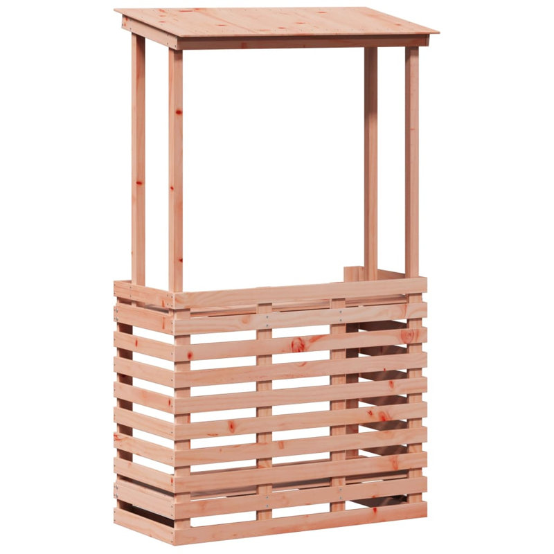 Delshire Rectangular Outdoor Bar Table , 112.5cm cm W 57cm cm D, Brown