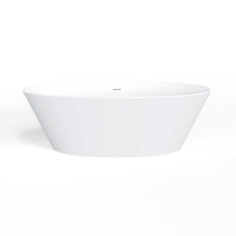66.9" Freestanding Solid Surface Soaking Bathtub