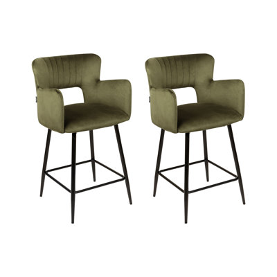 Panaca Upholstered Counter Stool with Metal Frame