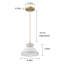 Luminaire suspendu couronne en céramique 1 lumière 8,5 po