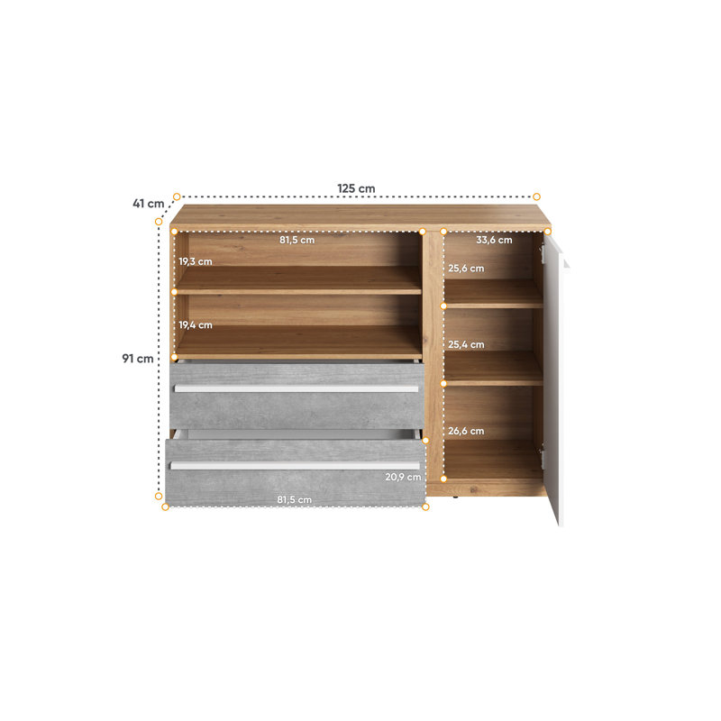 125cm Sideboard