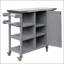 Îlot de cuisine pliable pour l'extérieur avec roulettes verrouillables, armoire de rangement et porte-serviettes pour l'extérieur et le patio, gris-590693933-590693935-590693943