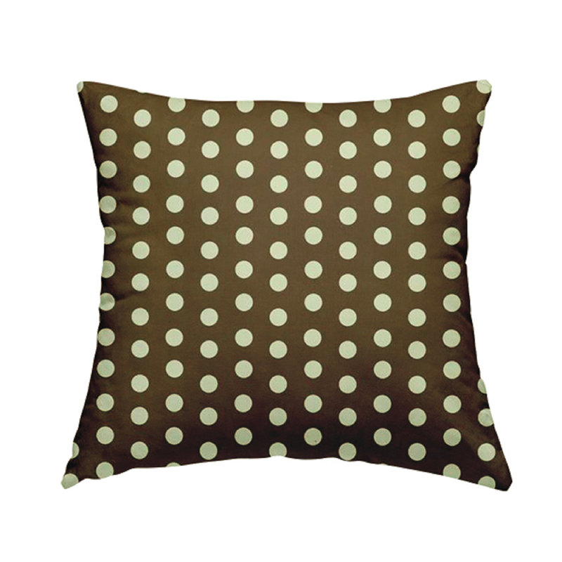 Evie-Jo Polka Dots Rectangular Cushion, Brown