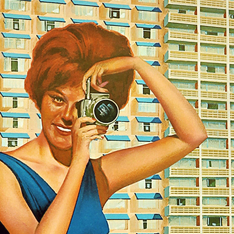 Affiche d'art de voyage rétro 24 "x 30" Hotel Sahara C1960S Las Vegas