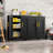 Ebern Designs Steel Modern Home Furniture Storage Organizer Cabinet With Doors & Adjustable Shelves-908545410