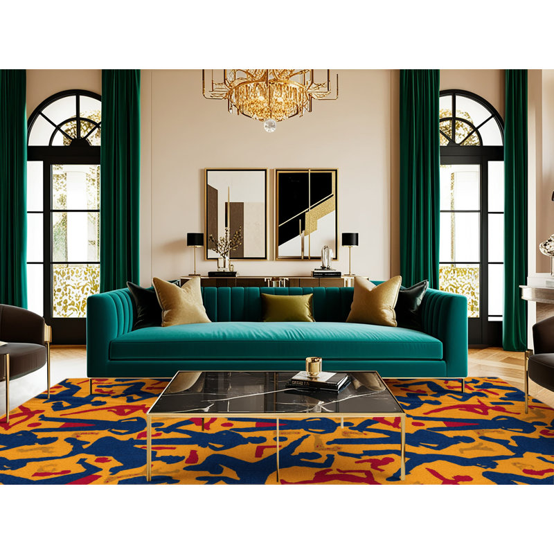  Tapis lavable aérobique pour sports, Rectangle 5 pi x 7 pi