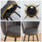 Counter Height Bar Stools Set Of 2, 360° Swivel Upholstered Barstools With Backs And Metal Legs, Mylen Fabric, Footrest-815688786
